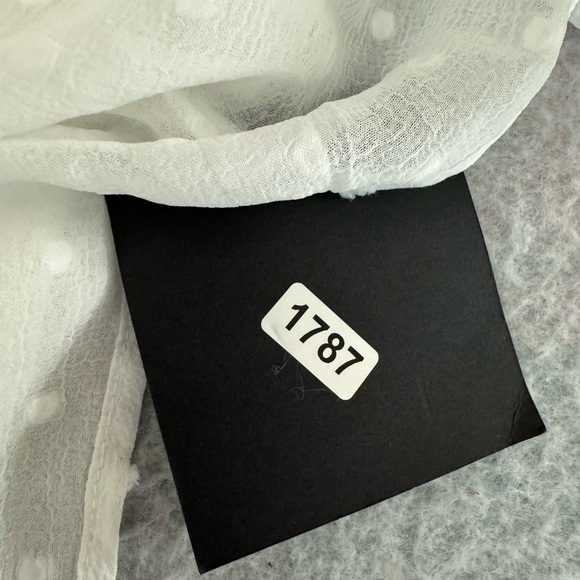 Lulus Dreamy Designs White Ruffled Tiered Swiss Dot Mini Dress S - Picture 10 of 11